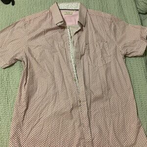 7 Diamonds Pink and White Patterned Button Down Shirt